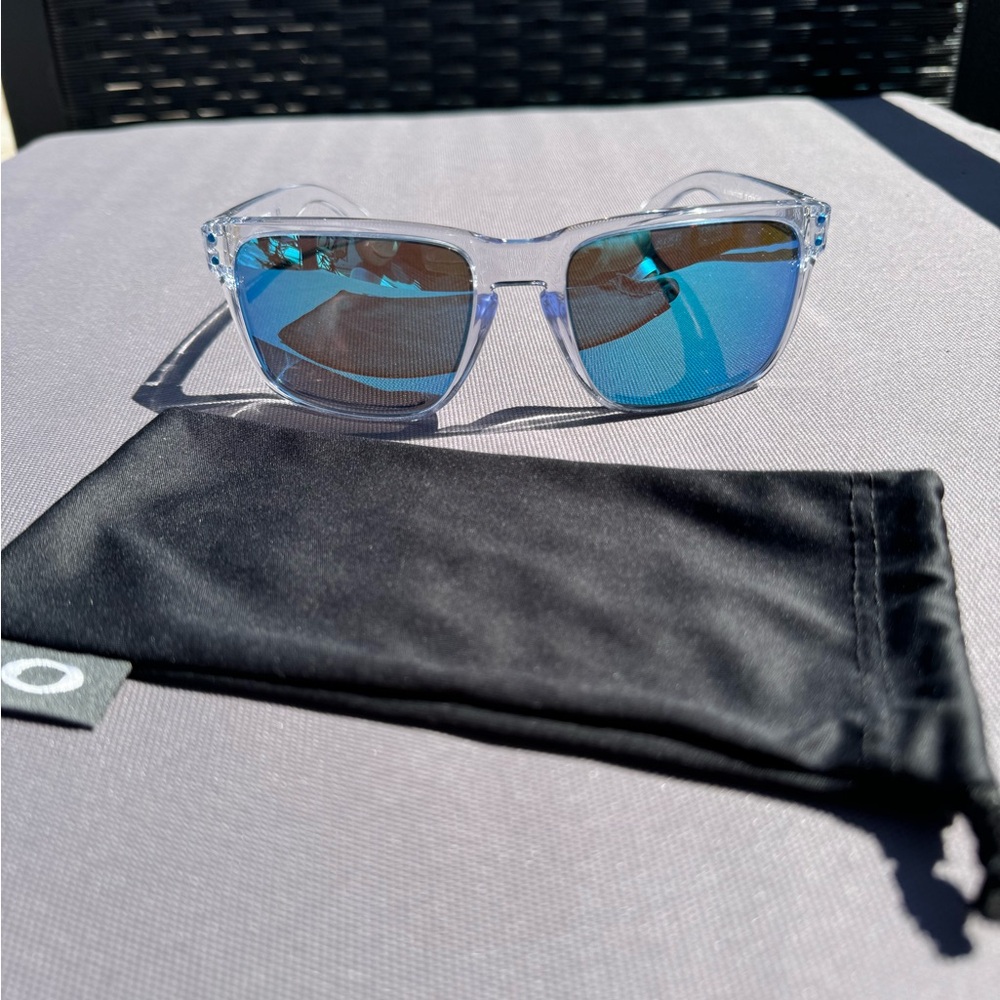 Oakley Holbrook XL Prizm Sapphire Polarized Lenses,  Polished Clear Frame